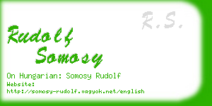 rudolf somosy business card